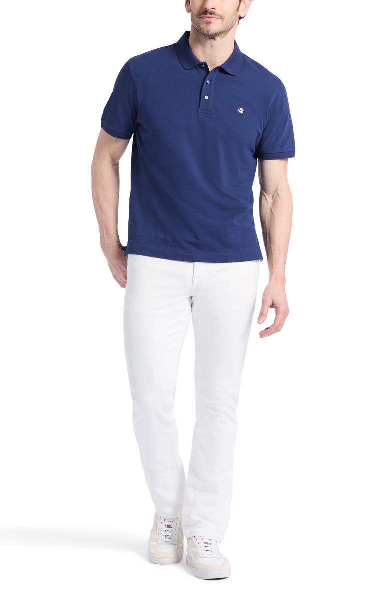 Robert Graham Devil Cotton Polo, Alternate, color, Navy