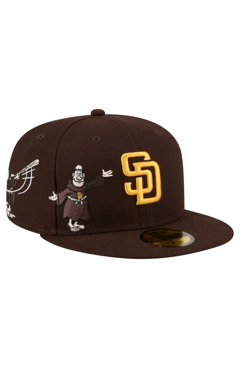 New Era Men's New Era Brown San Diego Padres Run Mascot 59FIFTY Fitted Hat, Main, color, Brown