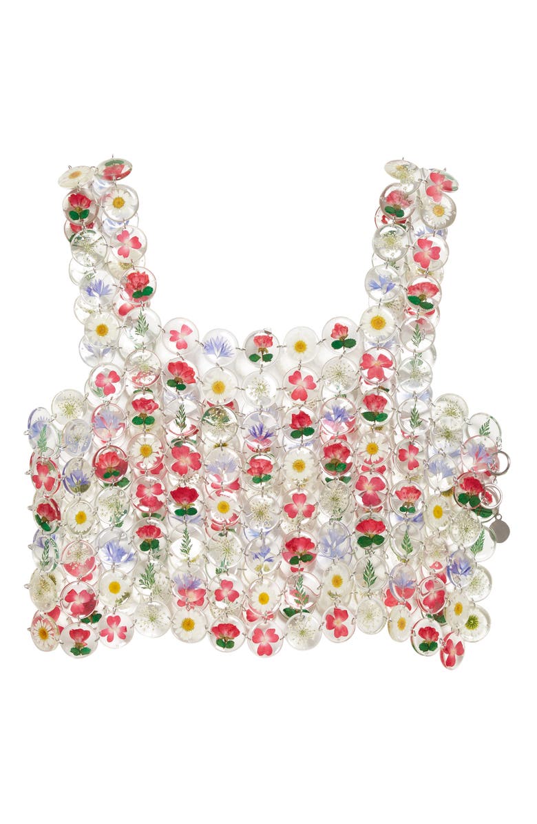 Dauphinette Chain Mail Flower Top, Alternate, color,