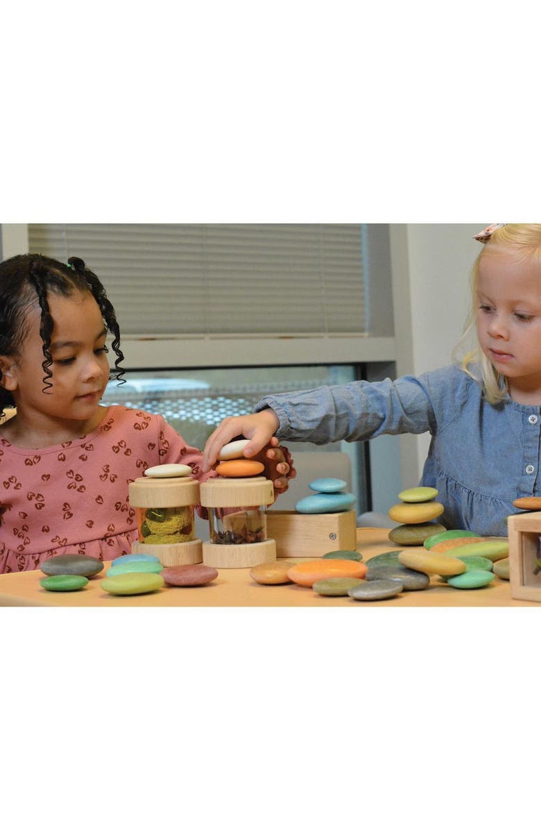 Kaplan Early Learning Company Natural Sorting Stones - Nature Collection - 36 Pieces, Alternate, color, Multicolored