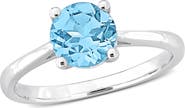 DELMAR Sky Blue Topaz Solitaire Ring