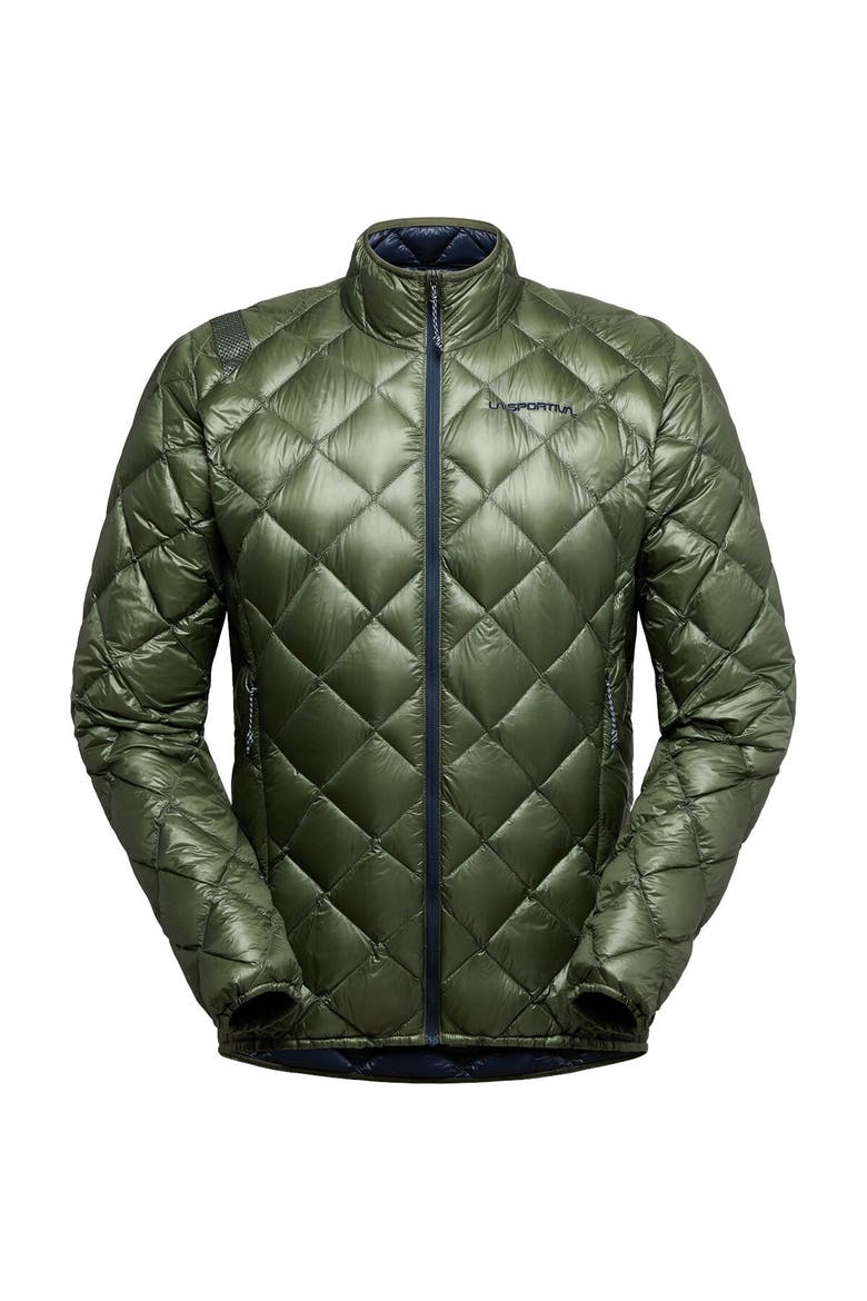 Lumina 100 Down Jacket - Men's, Alternate, color, Cypress/Night Sky