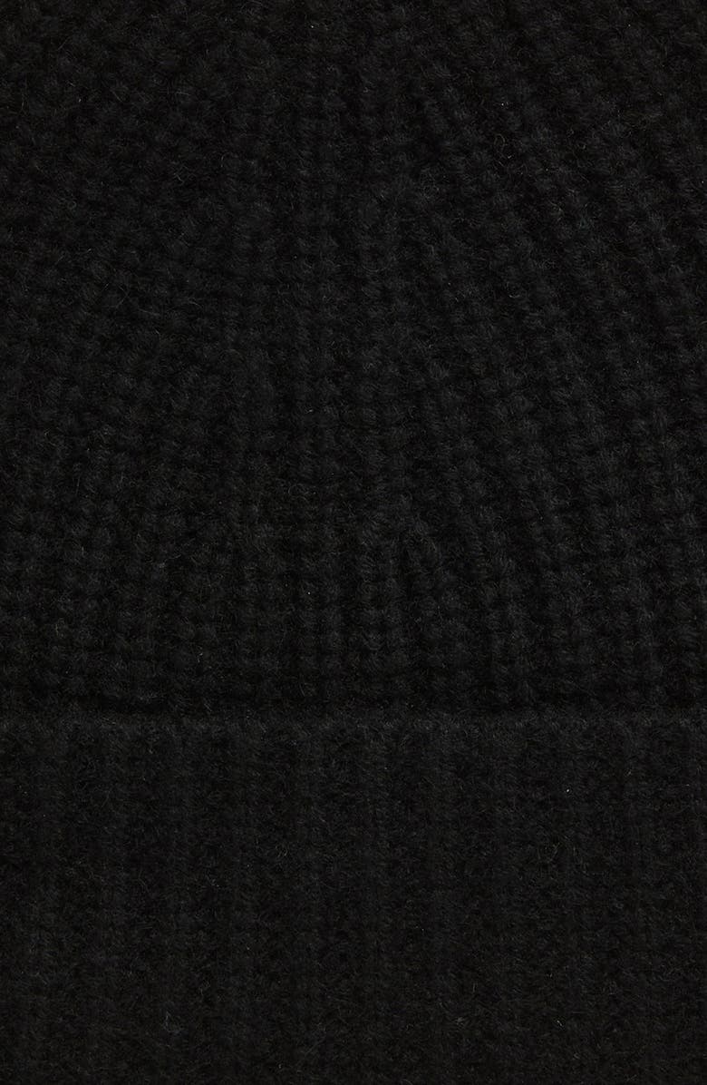 Vince Shaker Stitch Cashmere Beanie, Alternate, color, Black