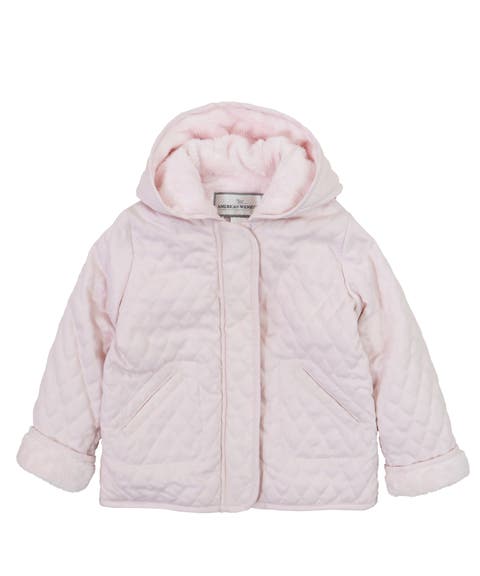 Hooded Faux Fur Lined Quilted Barn Jacket