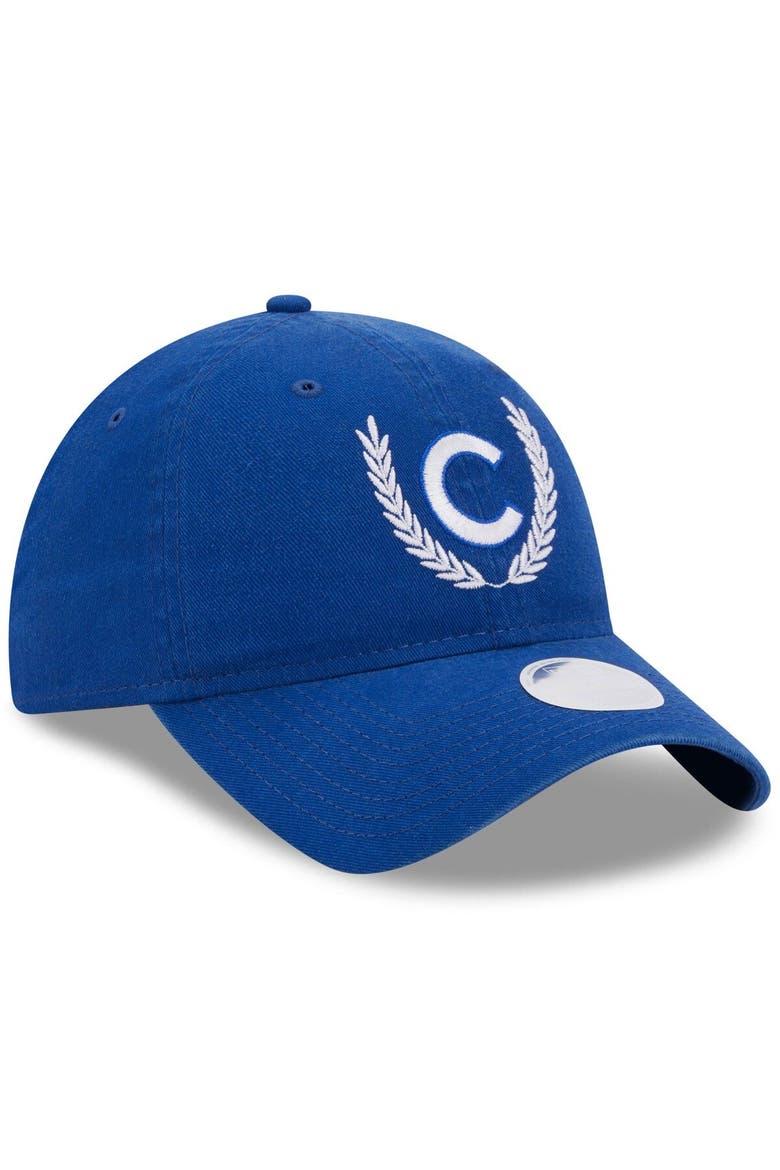 Women's New Era Royal Chicago Cubs Leaves 9TWENTY Adjustable Hat, Alternate, color, Royal