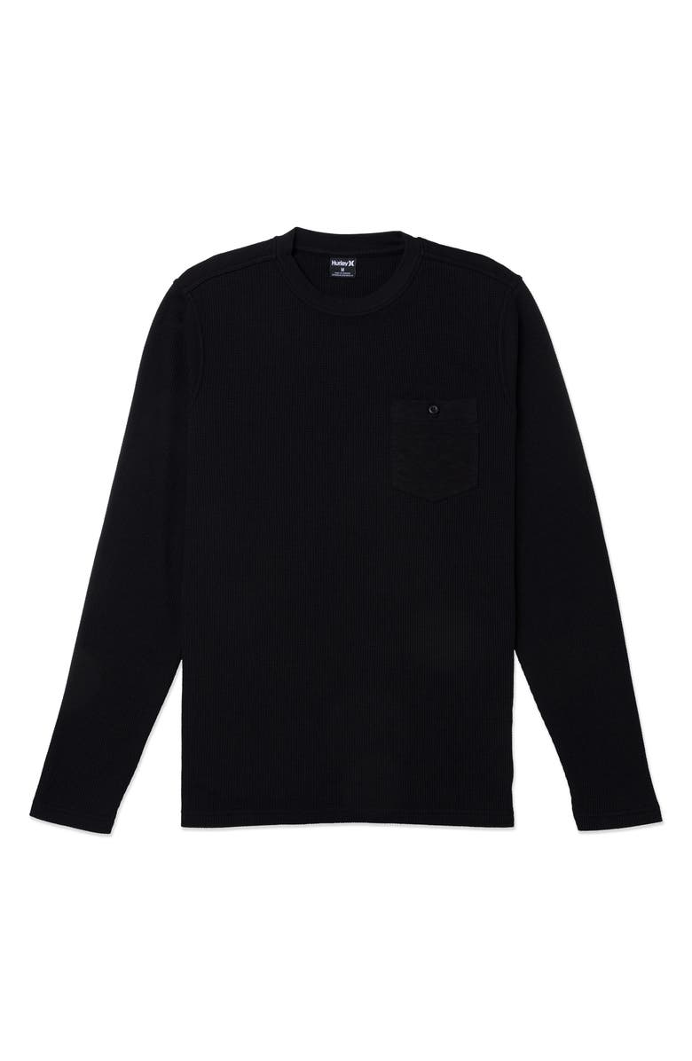 Hurley Felton Long Sleeve Thermal Top, Main, color, Black