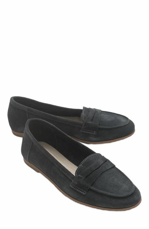 Forever & Always Shoes Dorothy Leather Loafer in Dusty Charcoal Suede Leather at Nordstrom, Size 7.5