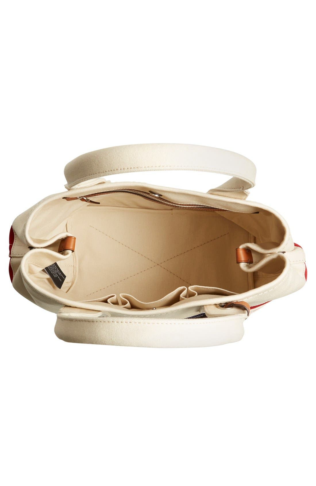 MARC BY MARC JACOBS 'St. Tropez' Canvas Beach Tote, Alternate, color, ECRU WITH BRETON RED