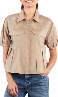 Wash Lab Denim Pincess Pleated Shirt