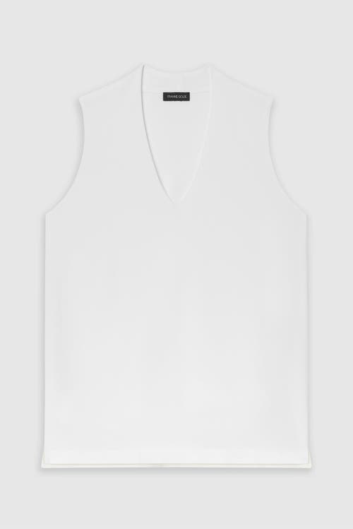 Franne Golde Luxe Stretch V-neck Sleeveless Shell