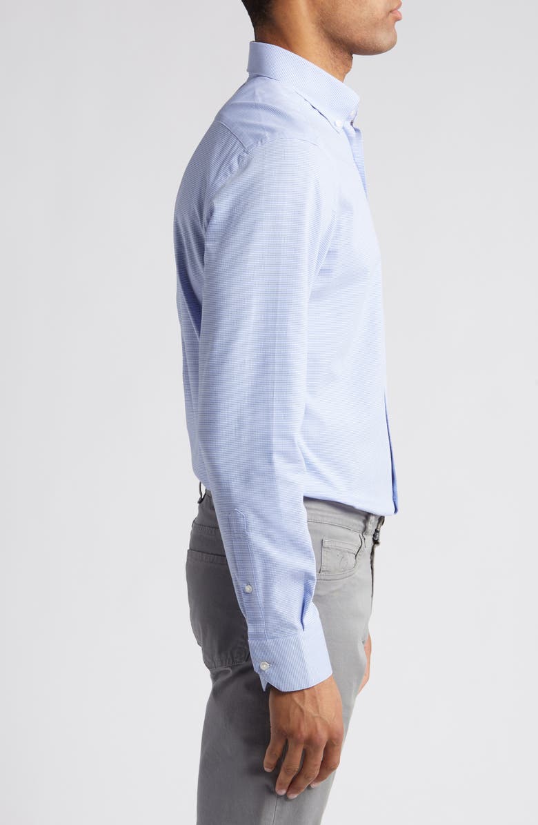 Scott Barber Dobby Check Stretch Button-Down Shirt, Alternate, color, 