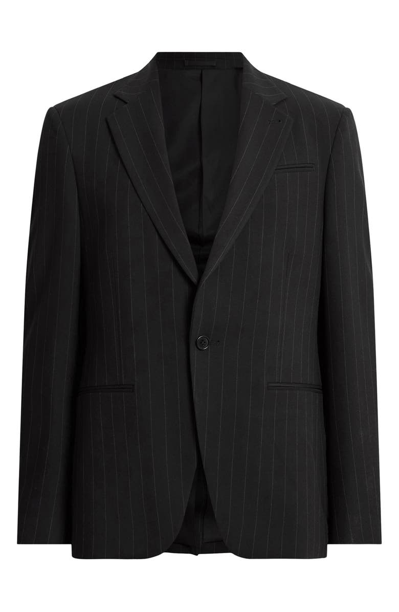 AllSaints Heddon Pinstripe Blazer, Alternate, color, Black