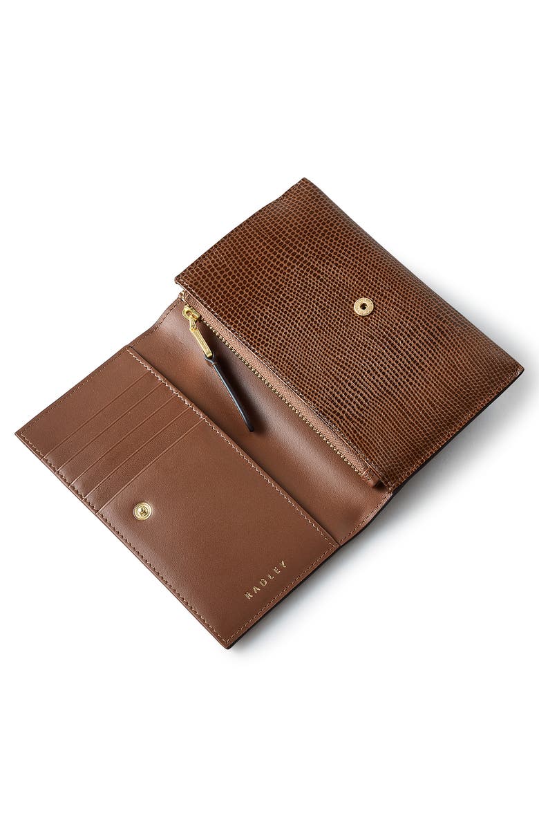 Radley Oak Street Lizard Embossed Leather Wallet, Alternate, color,