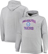 PROFILE Men's Heathered Gray Philadelphia 76ers Big & Tall Heart & Soul Pullover Hoodie