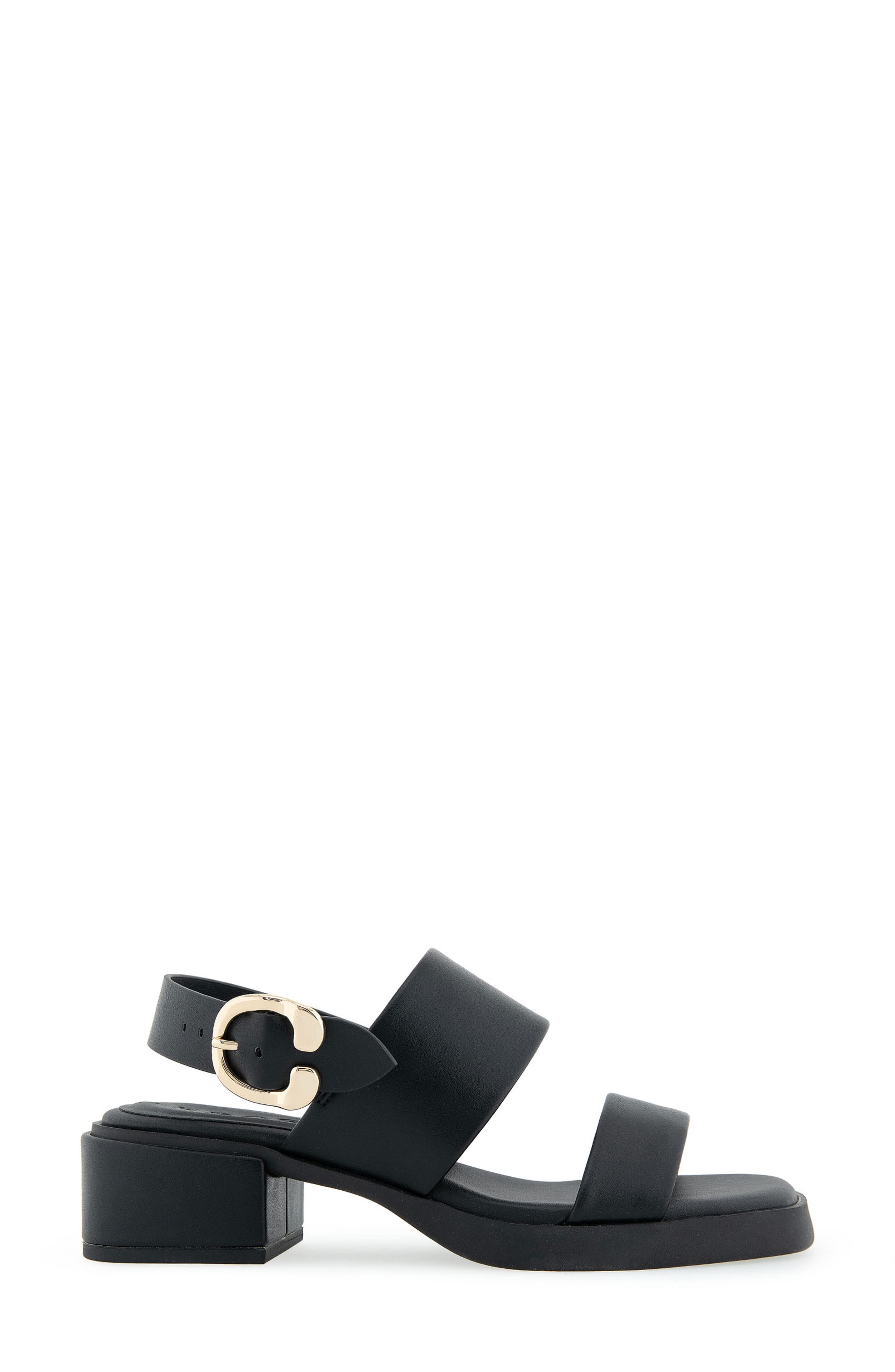 Aerosoles Dove Platform Sandal, Alternate, color, Black Pu