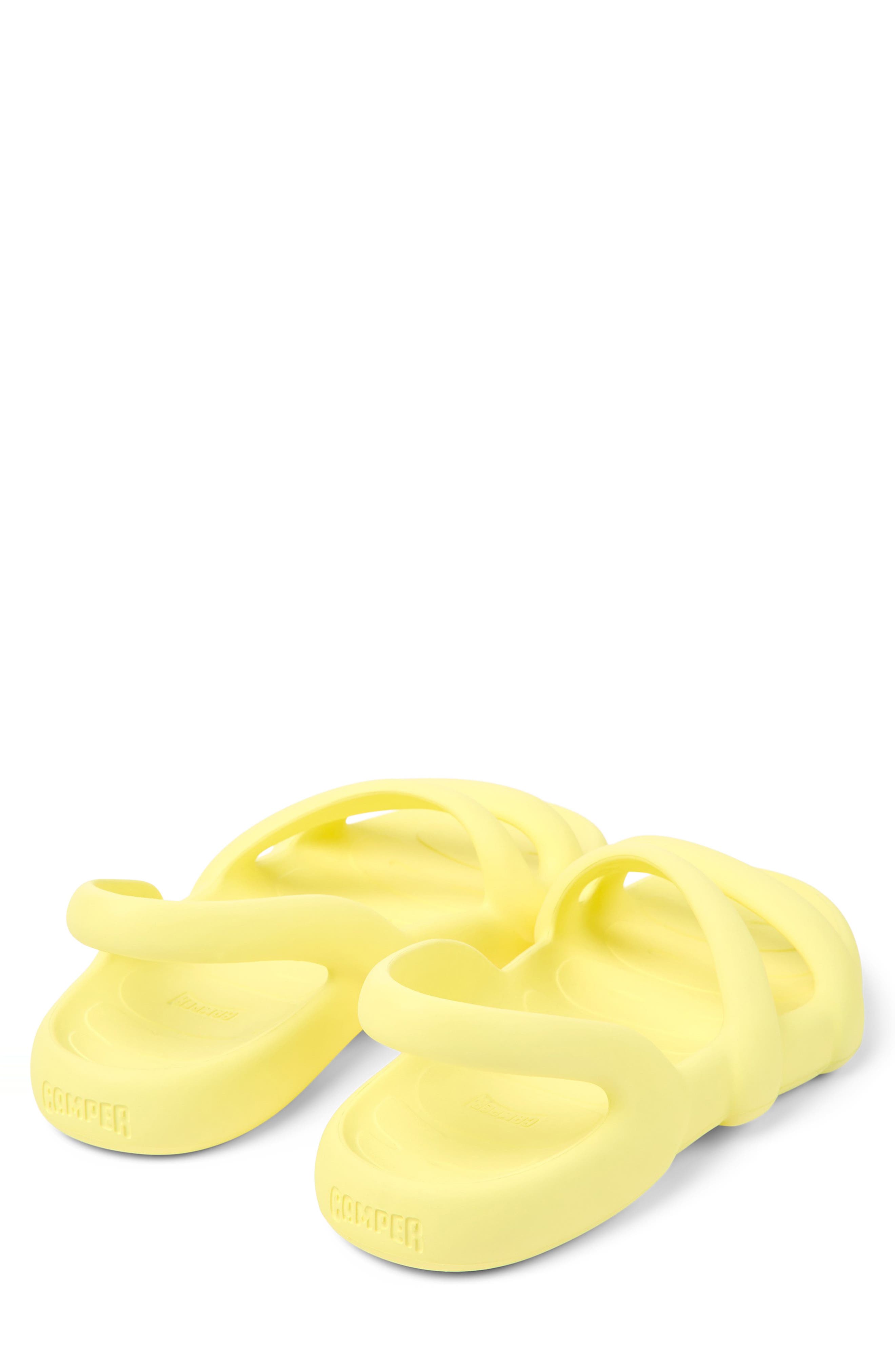 Kobarah Flat Slingback Sandal, Alternate, color, BRIGHT YELLOW