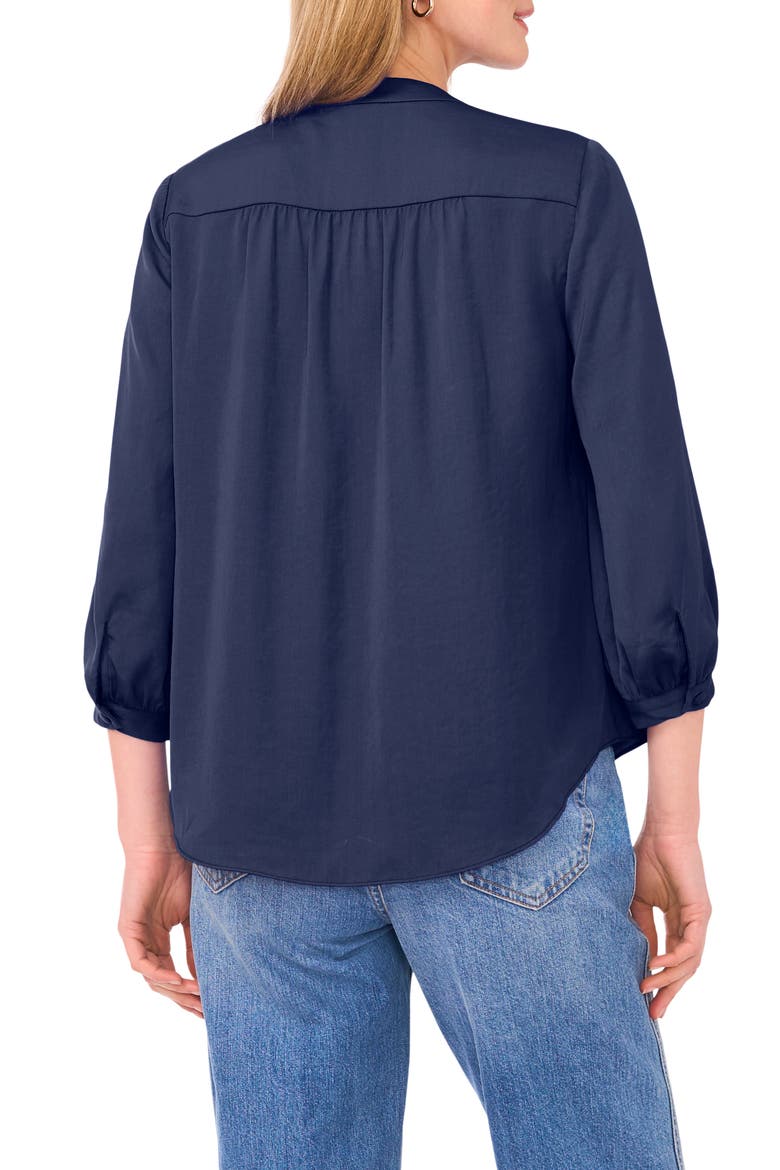 Rumpled Satin Top, Alternate, color, CLASSIC NAVY