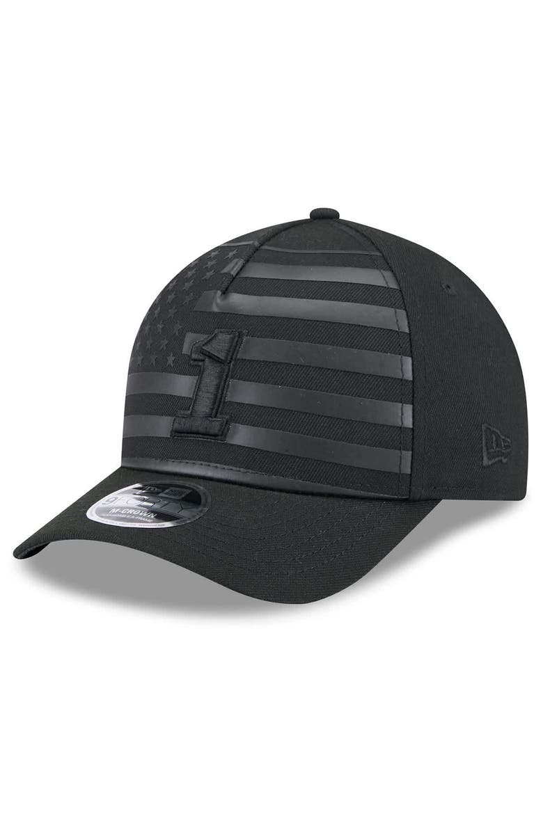 Men's New Era Black Ross Chastain American Flag 9FORTY M-Crown A-Frame Adjustable Hat, Main, color, Black