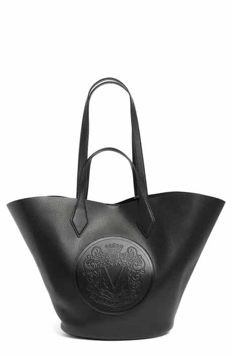 Veronica Beard Embossed Crest Leather Tote Bag