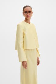 Malina Ruthie Cropped Long Sleeve Blouse
