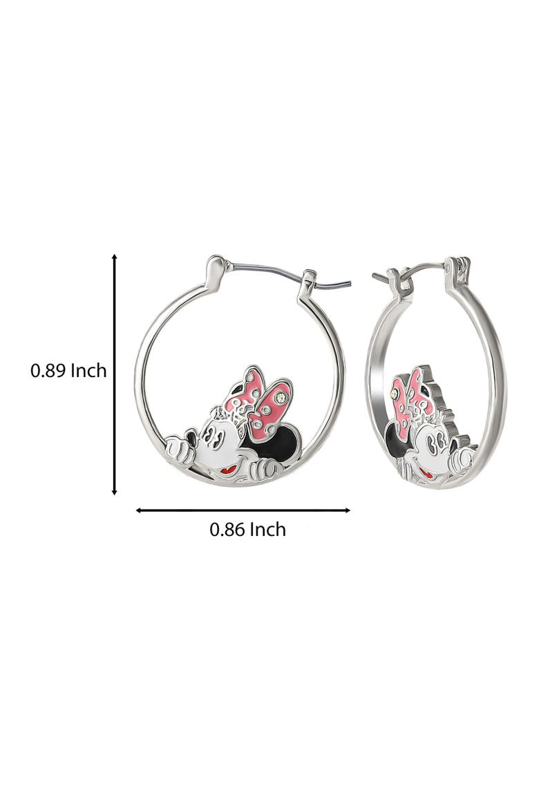 Cute Head Hoop Earrings, Alternate, color, Silver