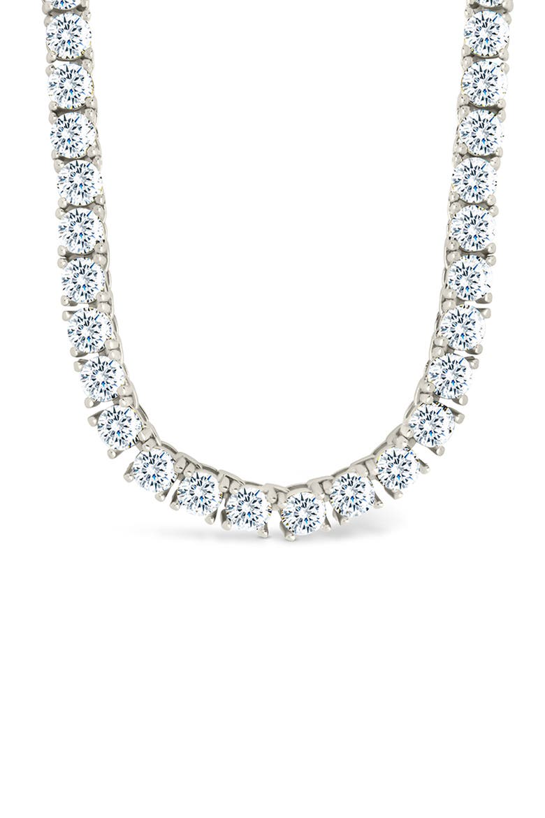 Jadon Slide Tennis Necklace, Main, color, SILVER