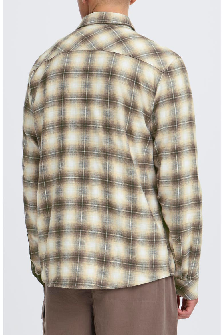 Tavish Plaid Flannel Button-Up Shirt, Alternate, color, BUNGEE CORD