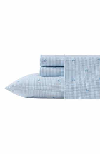 Laura Ashley Turtle Gingham 3-Piece Cotton Sheet Set
