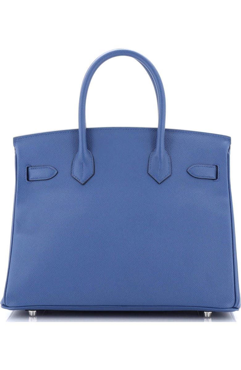 Pre-Owned Hermes Birkin Handbag Blue Epsom with Palladium Hardware 30, Alternate, color, Bleu Brighton
