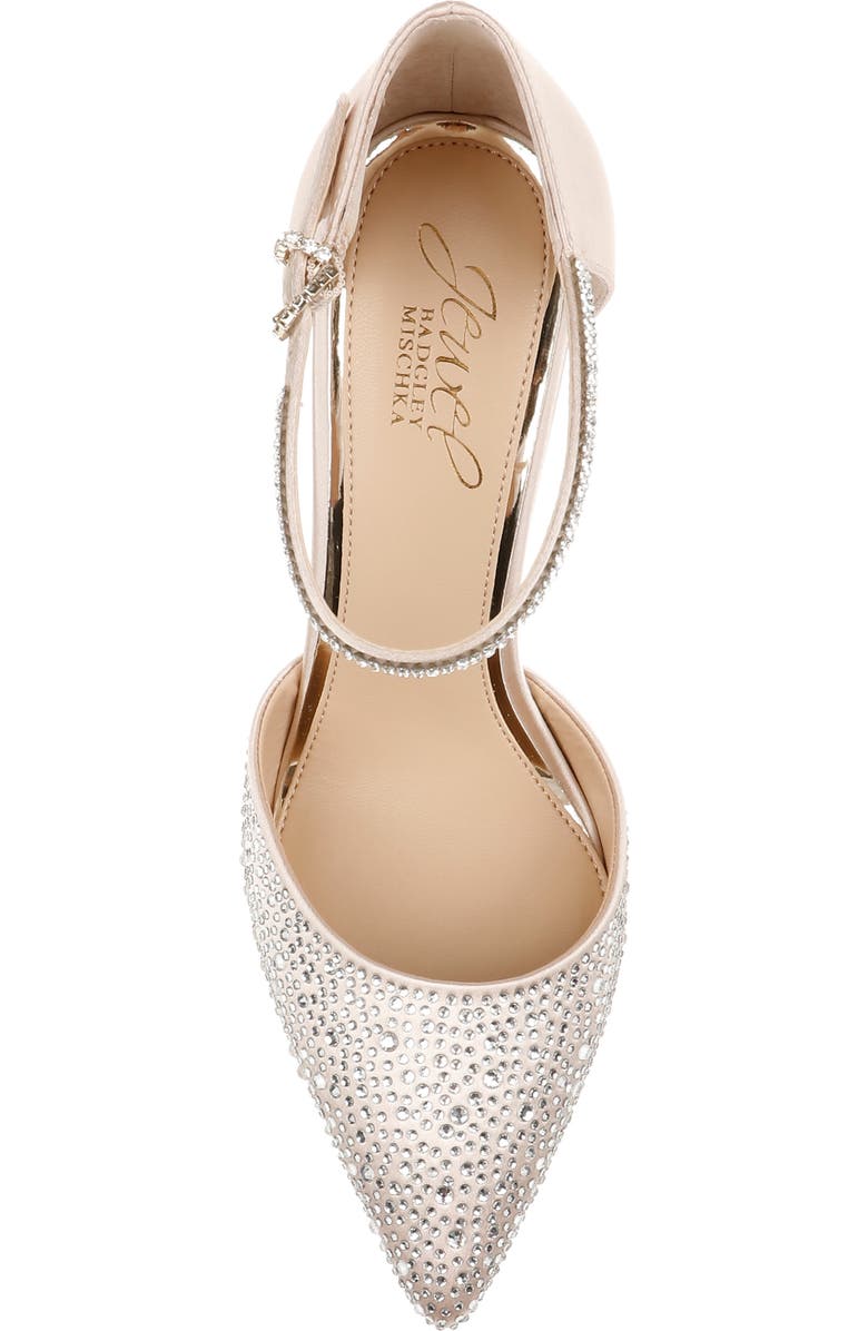Jewel Badgley Mischka Jailene Ankle Strap Pump, Alternate, color, Champagne Satin