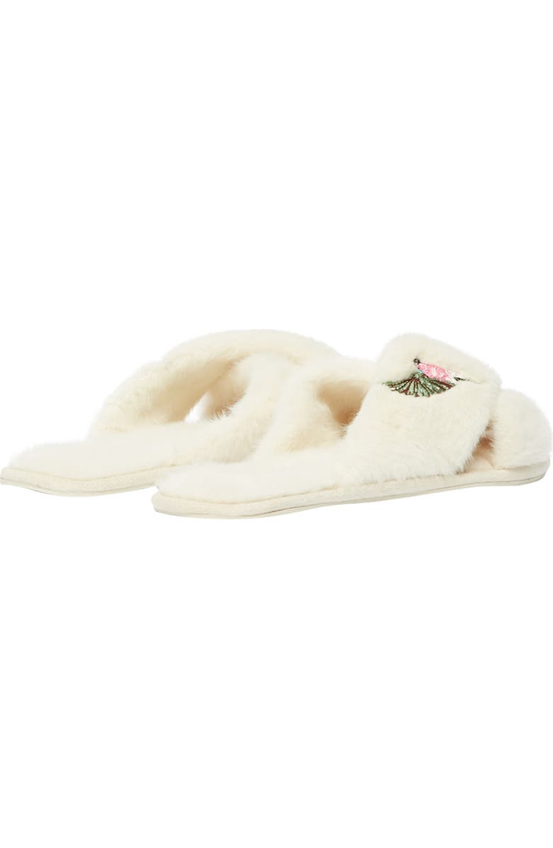 Joules Honey Faux Fur Slide Slipper, Alternate, color,