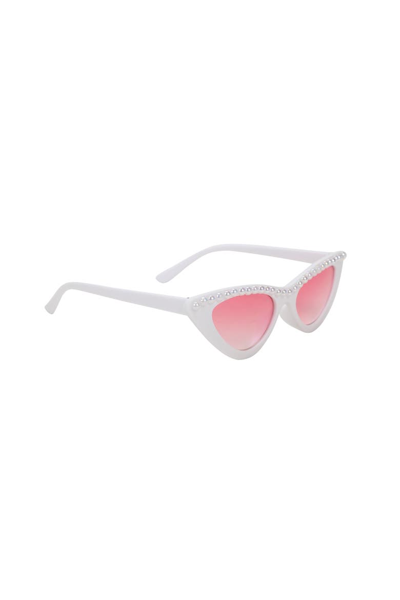 4-pack Bride & Babes Bachelorette & Wedding Novelty Glasses Pink And White With Pearl Accents And Pink Lenses, Alternate, color, Novelty Brida