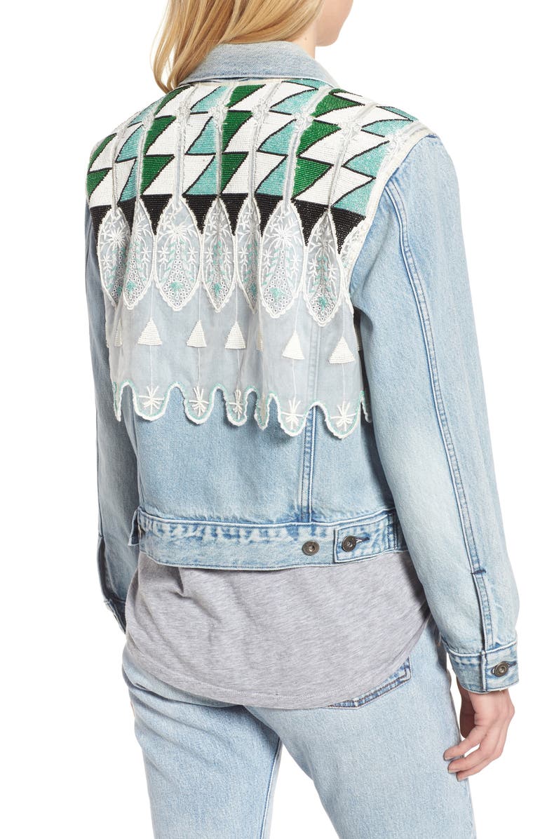 Levi's<sup>®</sup> Made & Crafted<sup>™</sup> Embellished Boyfriend Trucker Jacket, Alternate, color,