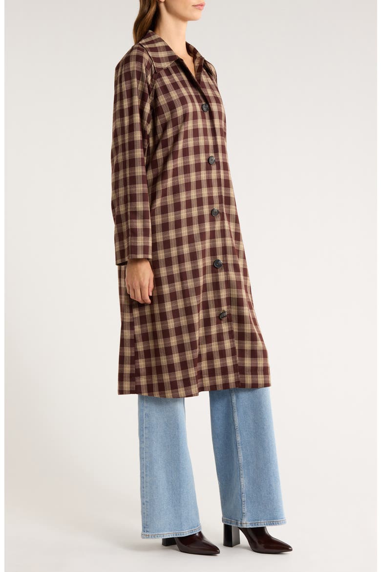 Beck Plaid Trench Coat, Alternate, color, BROWN CHECK