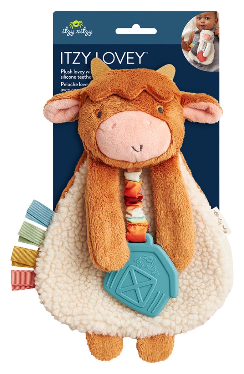 Itzy Ritzy Lovey Highland Cow, Alternate, color, Brown Multi
