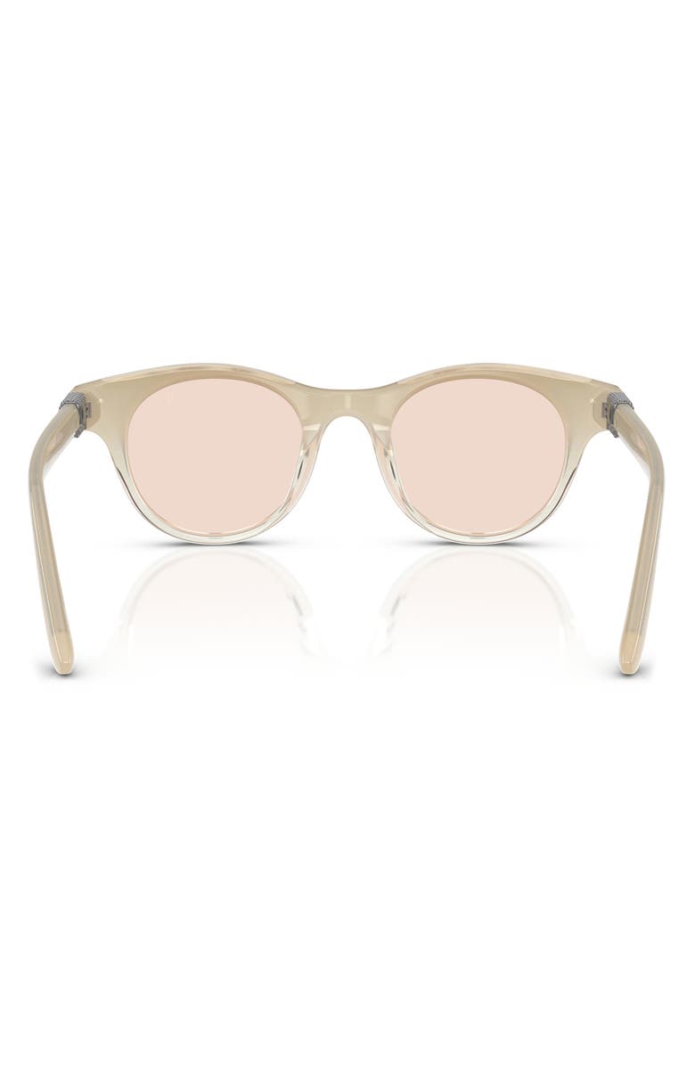 Brunello Cucinelli Pigalle 47mm Small Round Sunglasses, Alternate, color, Wine