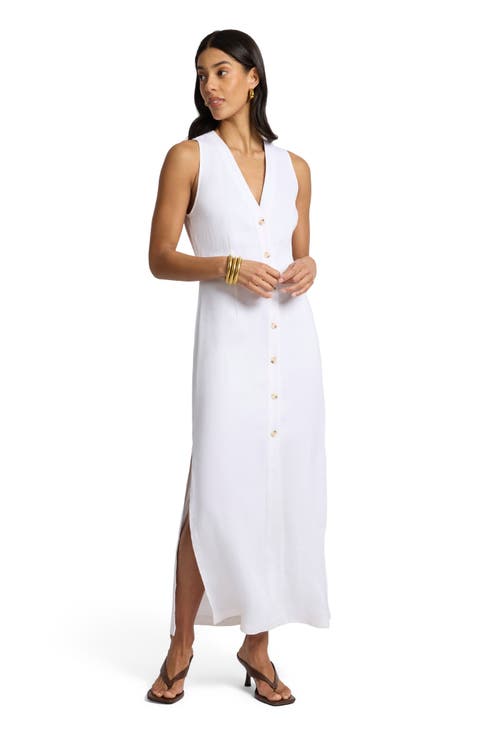 Textured Button Down Maxi Dress