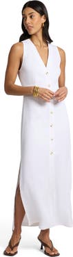 Onia Textured Button Down Maxi Dress