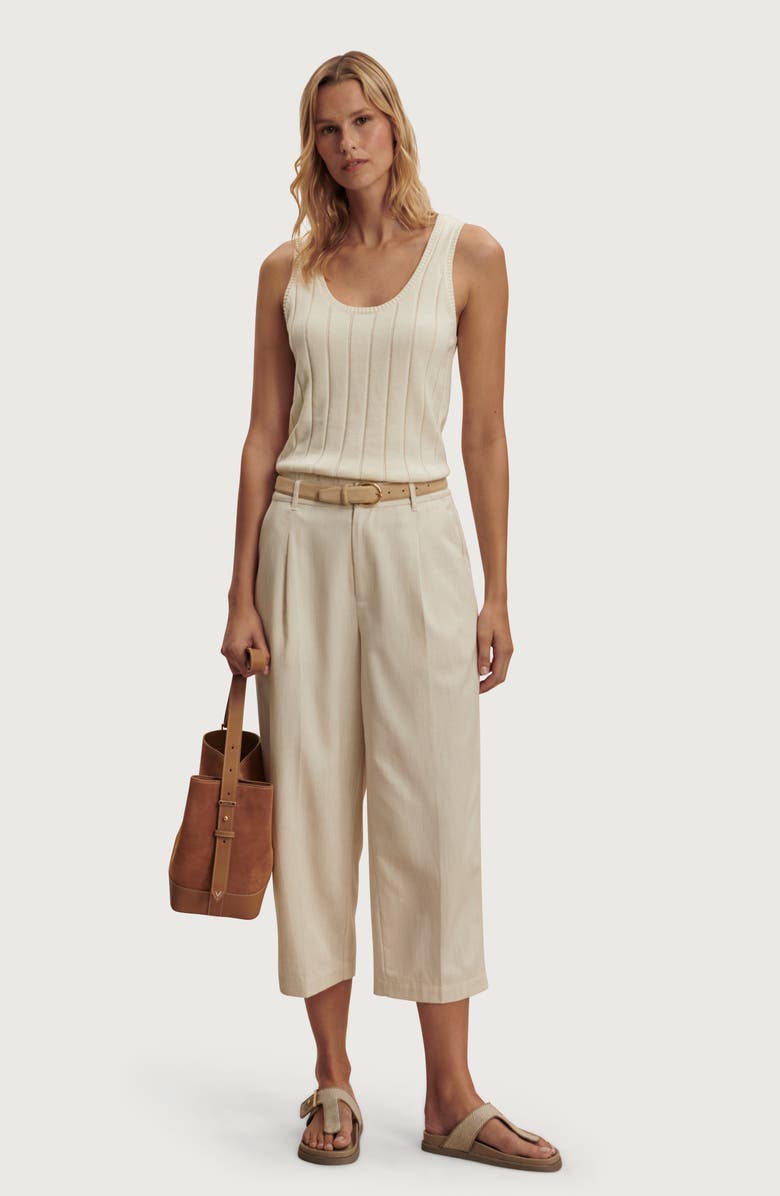 Varley Ayaka Wide Rib Cotton Tank, Alternate, color, Pristine