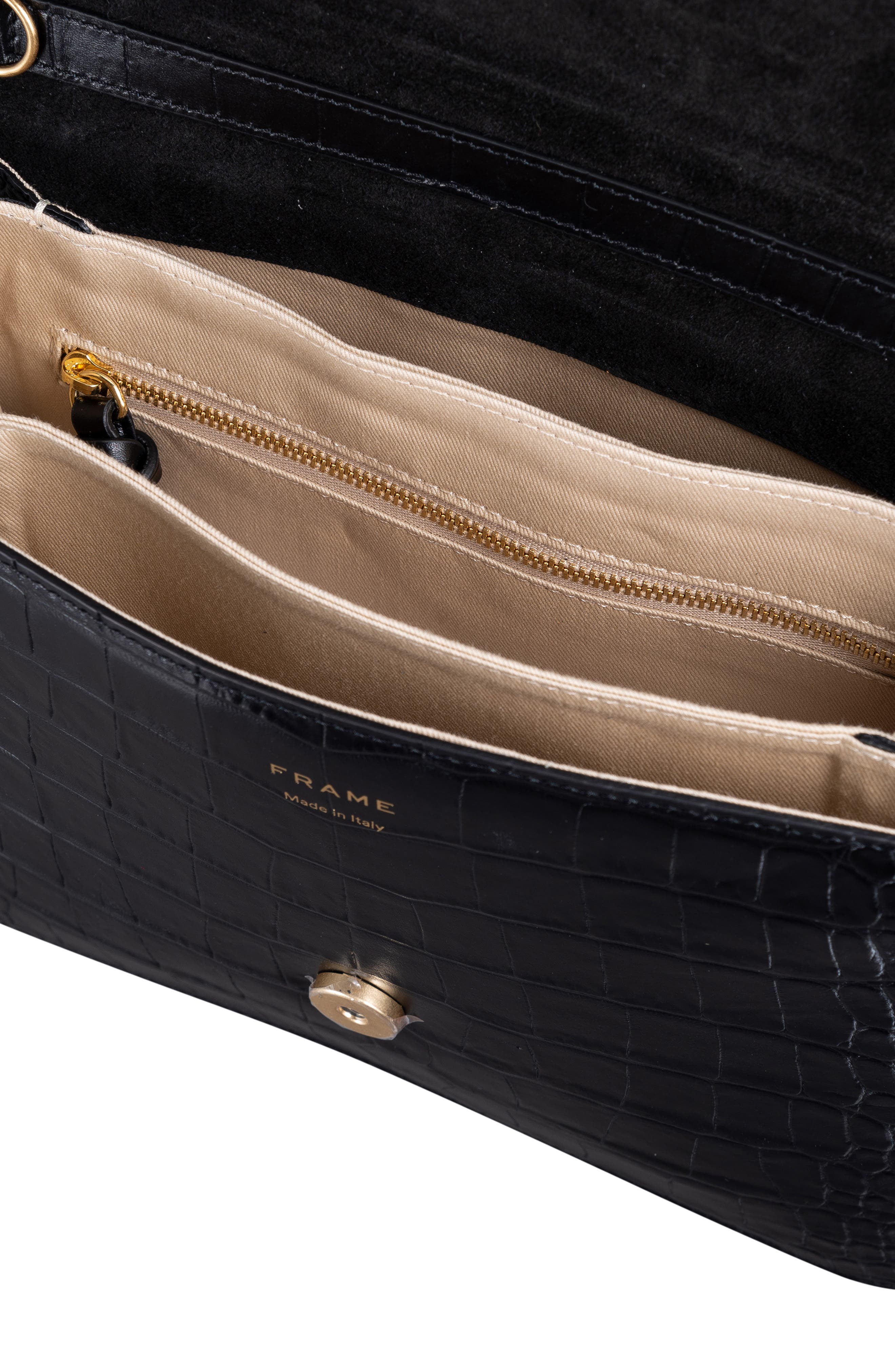 FRAME Le Signature Leather Crossbody Bag, Alternate, color, 