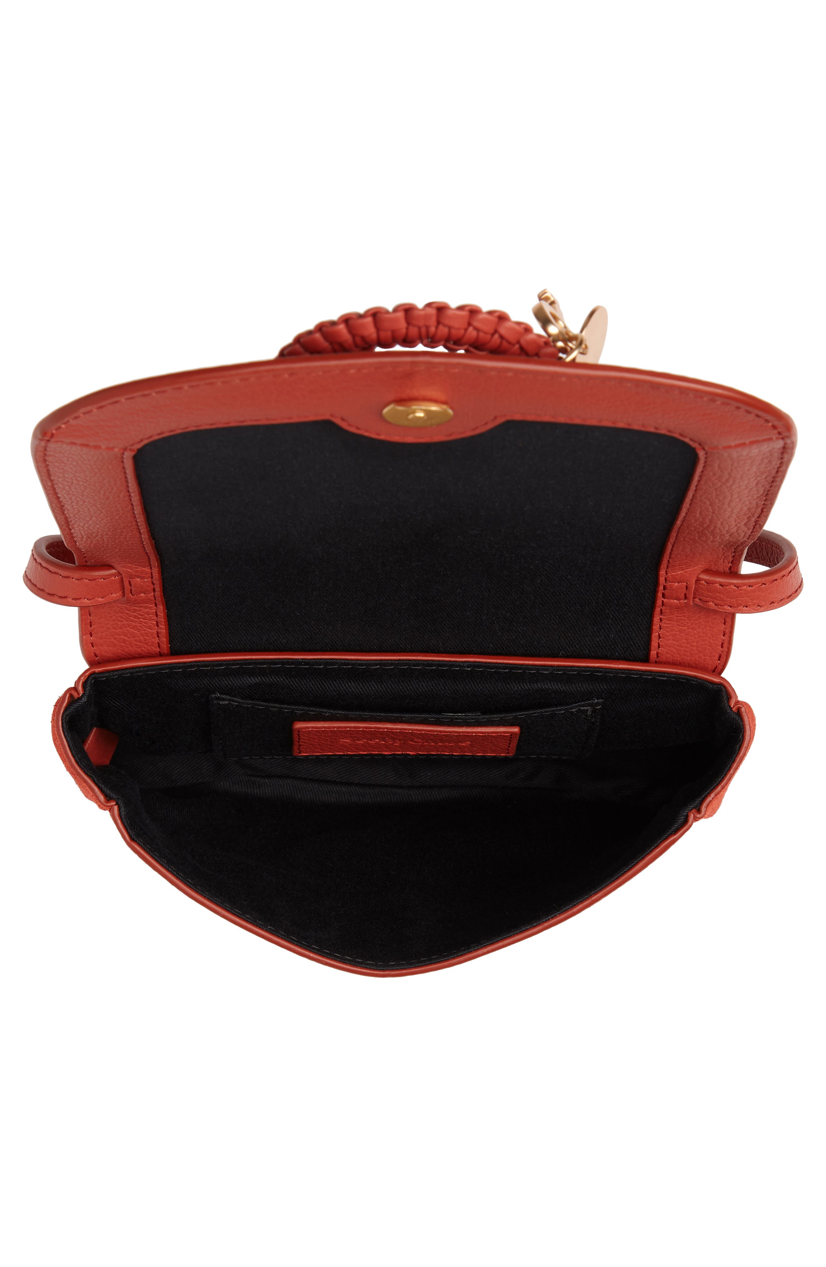 Mini Hana Leather Bag, Alternate, color, FADED RED
