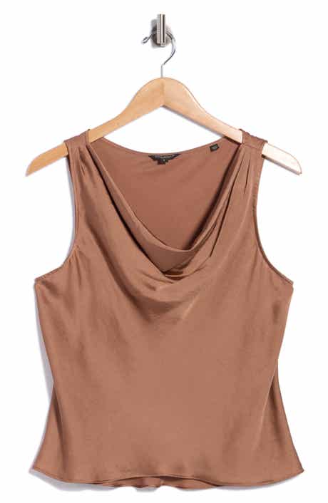 Cowl Drape Satin Top