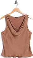MAX STUDIO Cowl Drape Satin Top