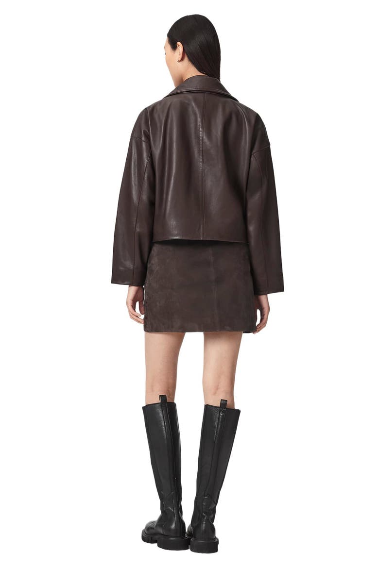 Renai Suede Miniskirt, Alternate, color, BITTER BROWN