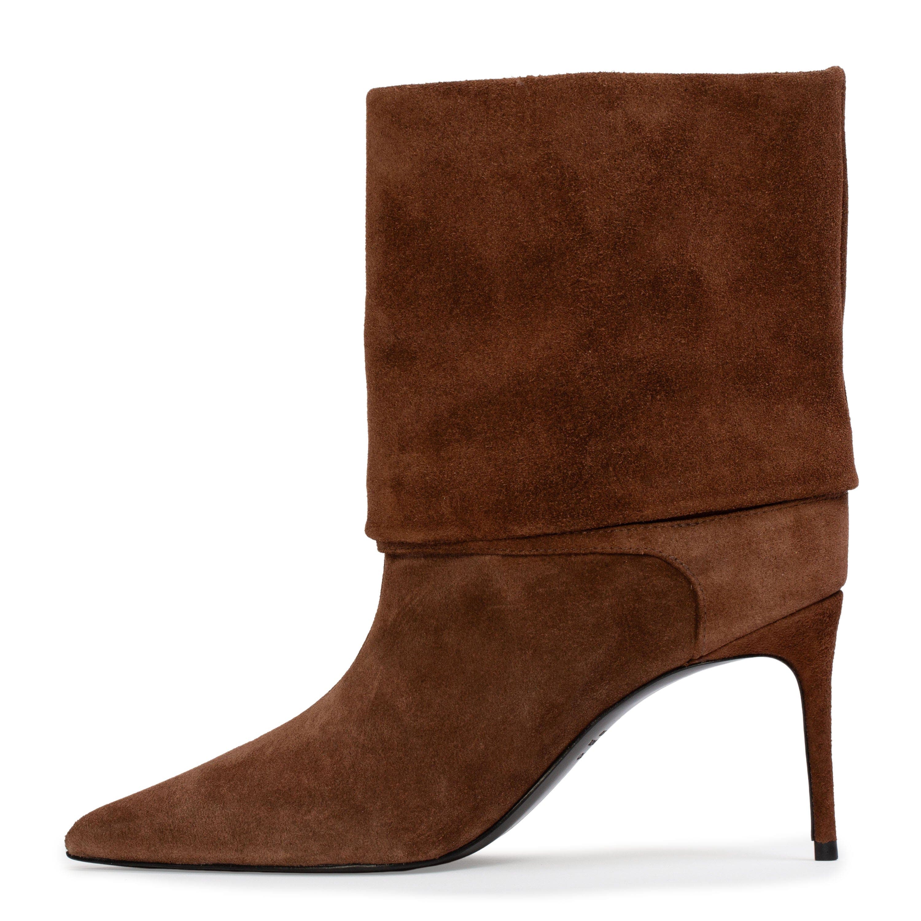 Simone 80 Suede Boot, Alternate, color, Brownie Suede