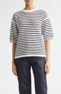 Bottega Veneta Stripe Cotton Pointelle Sweater