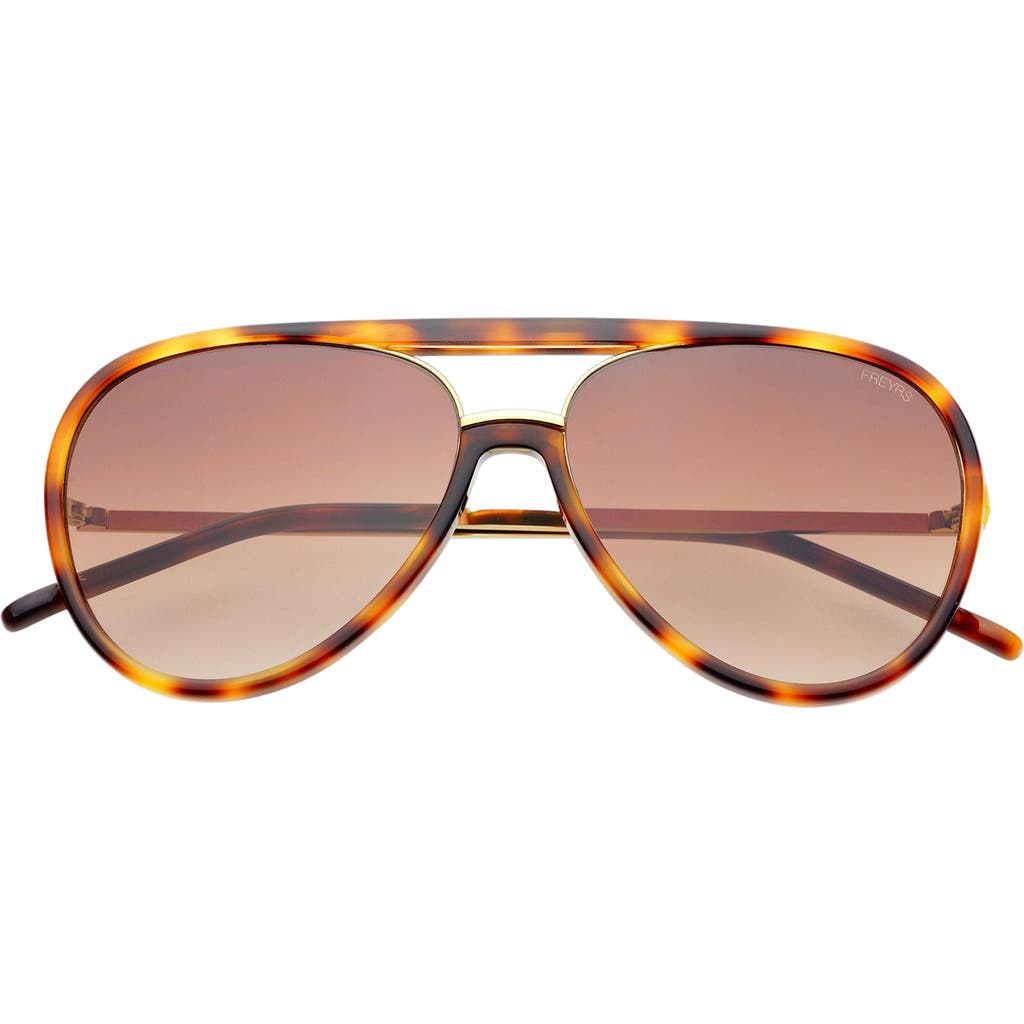 Freyrs Eyewear Shay Aviator Sunglasses In Brown