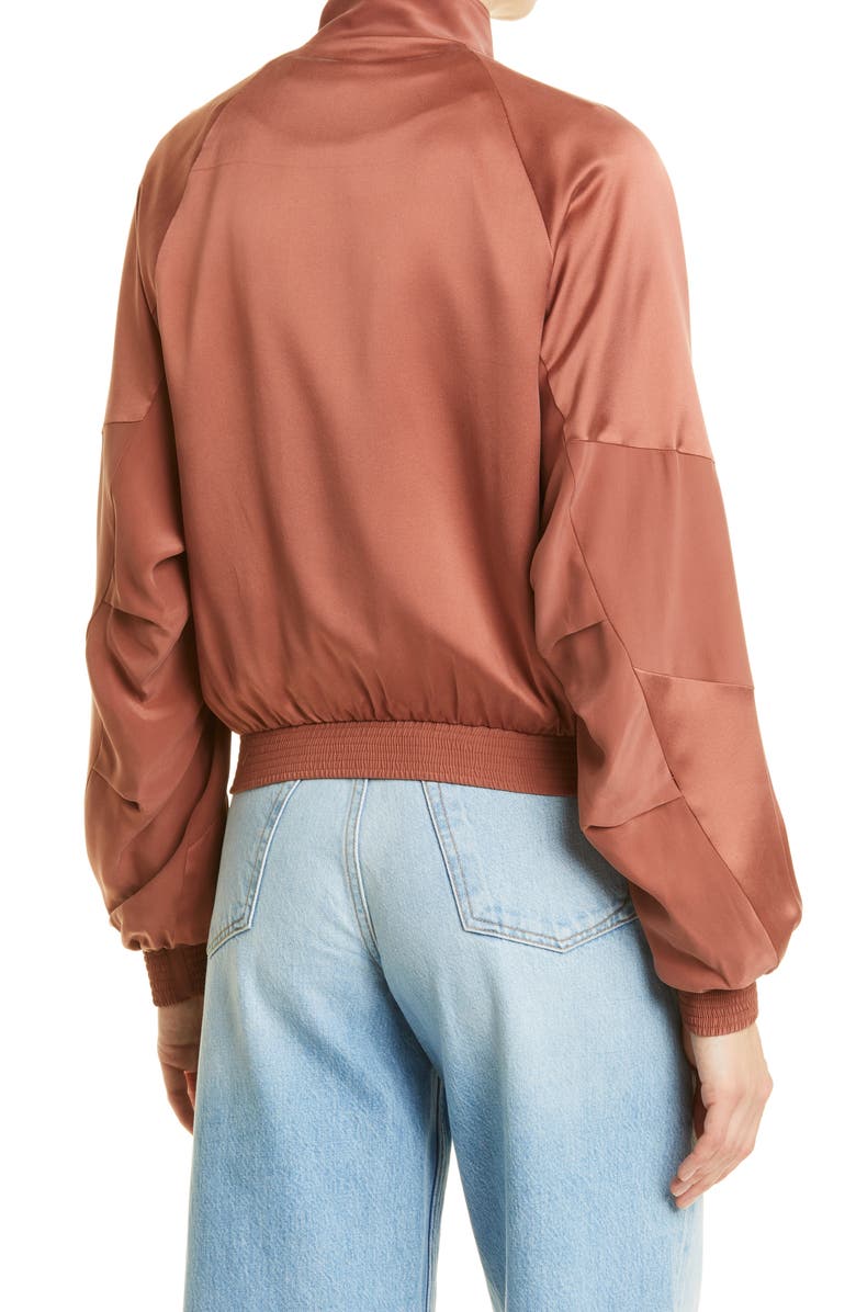 rag & bone Trail Silk Track Jacket, Alternate, color, 
