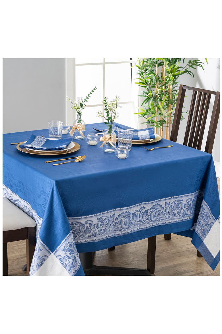 Paris Linen Tablecloth - 71" x 124", Alternate, color, FRENCH BLUE