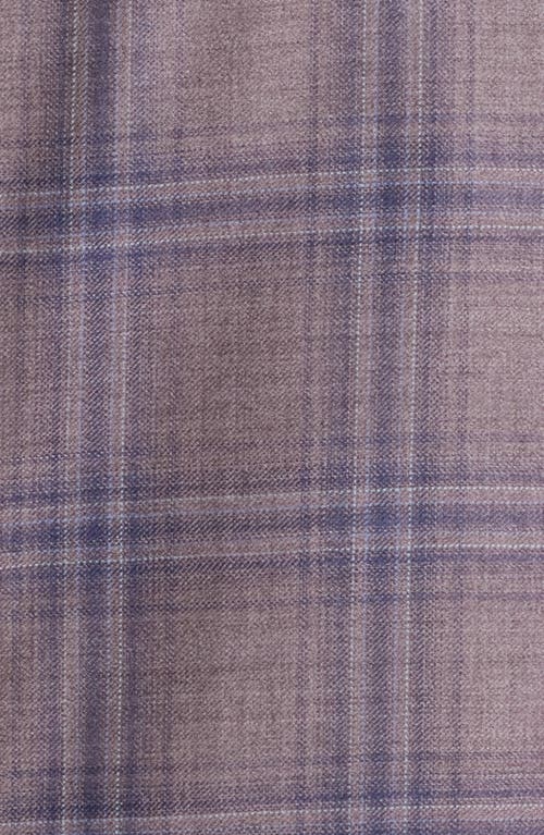 Jack Victor Midland Contemporary Fit Mauve Plaid Super 130s Wool Sport Coar In Blue